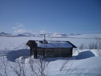 Srub u jezera Porojärvi